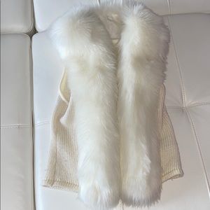 Fur cardigan